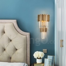 Μοντέρνο Luxury Κ9 Κρυστάλλινο Φωτιστικό Τοίχου με Κρυστάλλινη Απόχρωση