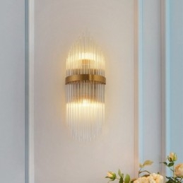 Μοντέρνο Luxury Κ9 Κρυστάλλινο Φωτιστικό Τοίχου με Κρυστάλλινη Απόχρωση