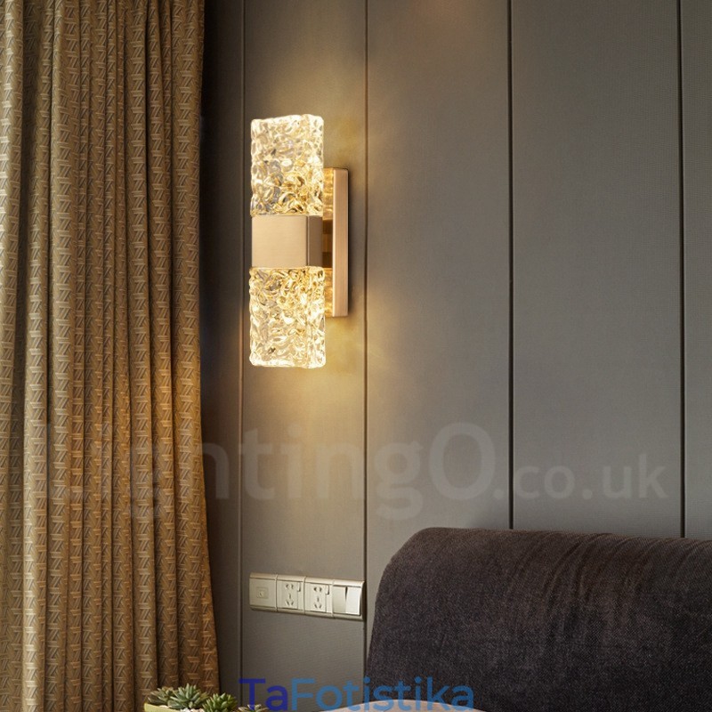 Μοντέρνο Crystal Flush Mount Φωτιστικό τοίχου για Μελέτη Υπνοδωματίου Σαλονιού με Βεράντα δίπλα στο κρεβάτι