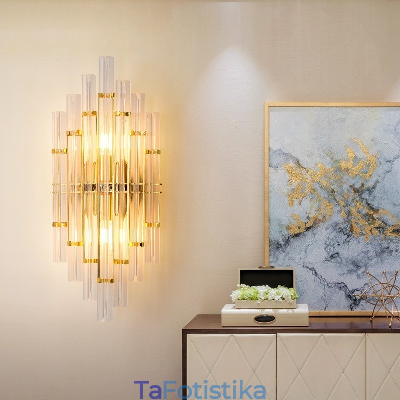 Ξενοδοχείο Light Luxury Κρυστάλλινο Φωτιστικό τοίχου Post μοντέρνα Προσωπικότητα Σαλόνι Διάδρομος Είσοδος Φόντο Φωτιστικό τοίχου Υπνοδωμάτιο κομοδίνο Διακοσμητικές απλίκες