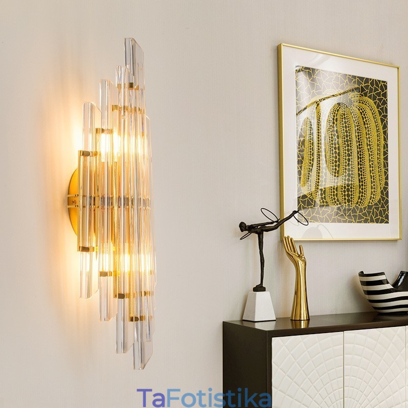 Ξενοδοχείο Light Luxury Κρυστάλλινο Φωτιστικό τοίχου Post μοντέρνα Προσωπικότητα Σαλόνι Διάδρομος Είσοδος Φόντο Φωτιστικό τοίχου Υπνοδωμάτιο κομοδίνο Διακοσμητικές απλίκες