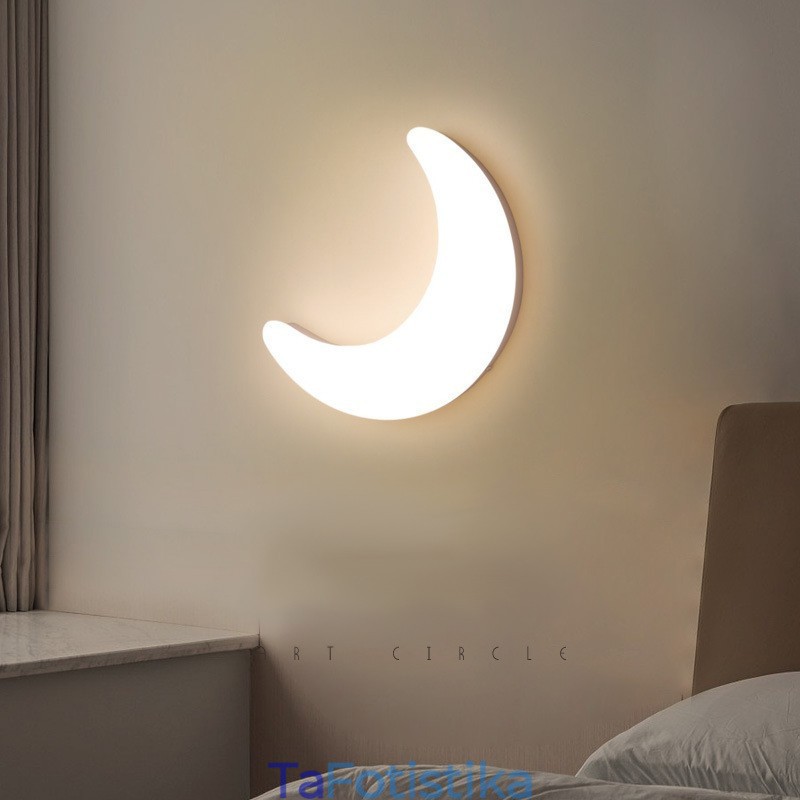 Απλίκες τοίχου παιδικού δωματίου 20W Nordic Indoor Moon Shape Φωτιστικά οροφής