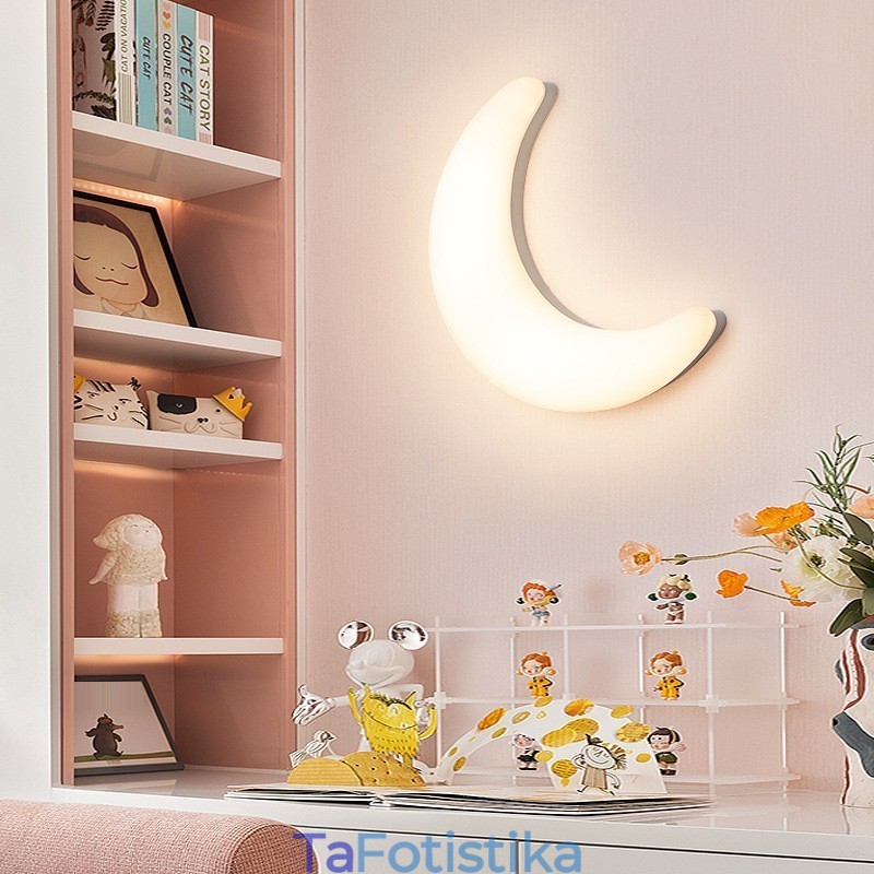 Απλίκες τοίχου παιδικού δωματίου 20W Nordic Indoor Moon Shape Φωτιστικά οροφής