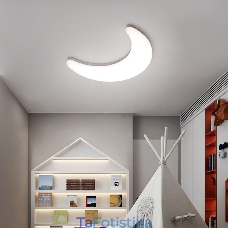 Απλίκες τοίχου παιδικού δωματίου 20W Nordic Indoor Moon Shape Φωτιστικά οροφής