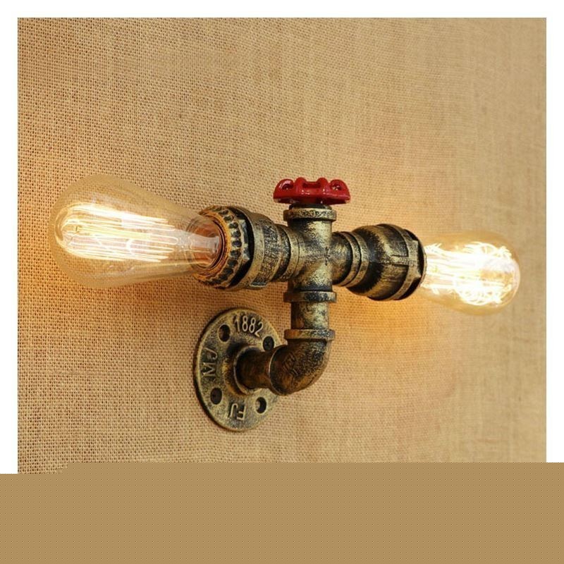 Φωτιστικό τοίχου Vintage Retro Water Pipe Industrial Sconces