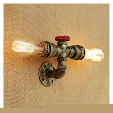 Φωτιστικό τοίχου Vintage Retro Water Pipe Industrial Sconces Φωτιστικό τοίχου Vintage Retro Water Pipe Industrial Sconces