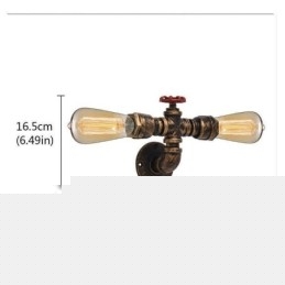 Φωτιστικό τοίχου Vintage Retro Water Pipe Industrial Sconces