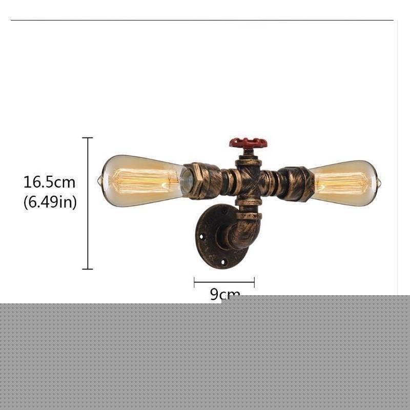 Φωτιστικό τοίχου Vintage Retro Water Pipe Industrial Sconces