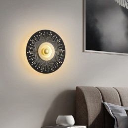 Απλίκα τοίχου Nordic Full Copper Κοίλο στρογγυλό φωτιστικό τοίχου
