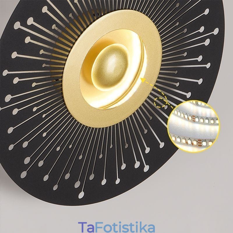 Απλίκα τοίχου Nordic Full Copper Κοίλο στρογγυλό φωτιστικό τοίχου