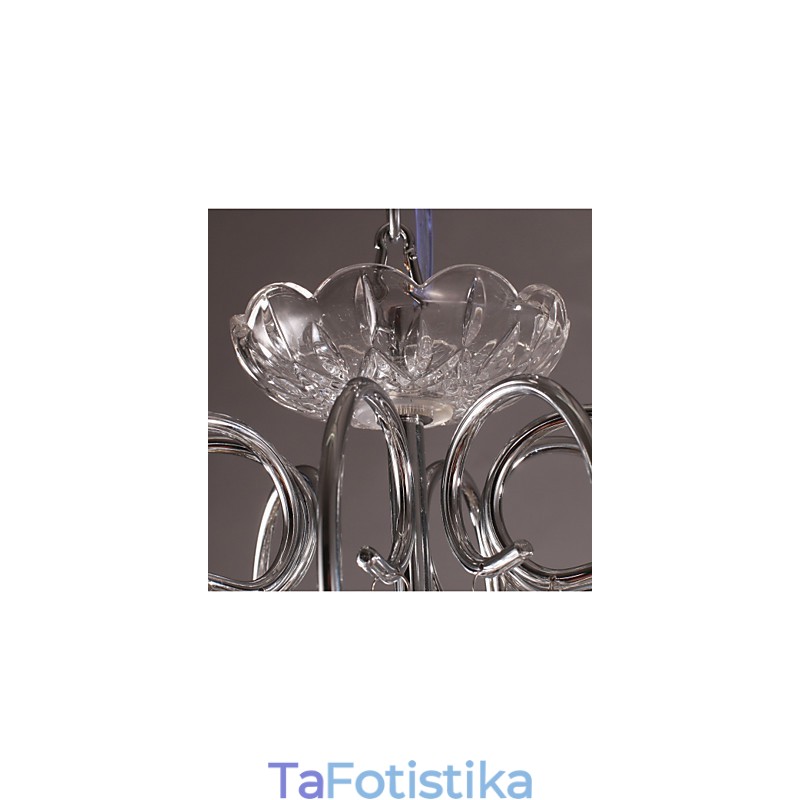 Παραδοσιακός Κλασικός Μεταλλικός Πολυέλαιος Κρυστάλλινο Χρώμιο