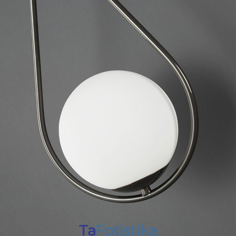 Μοντέρνα απλίκα Globe Glass Wall Light Black Water Drop Wall Light