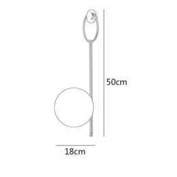 Μοντέρνο Globe Wall Sconce Βουρτσισμένο χρυσό γυάλινο φωτιστικό τοίχου