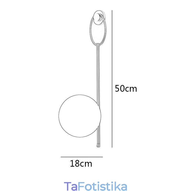 Μοντέρνο Globe Wall Sconce Βουρτσισμένο χρυσό γυάλινο φωτιστικό τοίχου