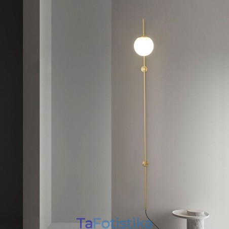 Μοντέρνο Globe Wall Sconce Βουρτσισμένο χρυσό γυαλί φωτιστικό τοίχου Μοντέρνο Globe Wall Sconce Βουρτσισμένο χρυσό γυαλί φωτιστικό τοίχου