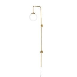 Μοντέρνο Globe Wall Sconce Βουρτσισμένο χρυσό γυαλί φωτιστικό τοίχου