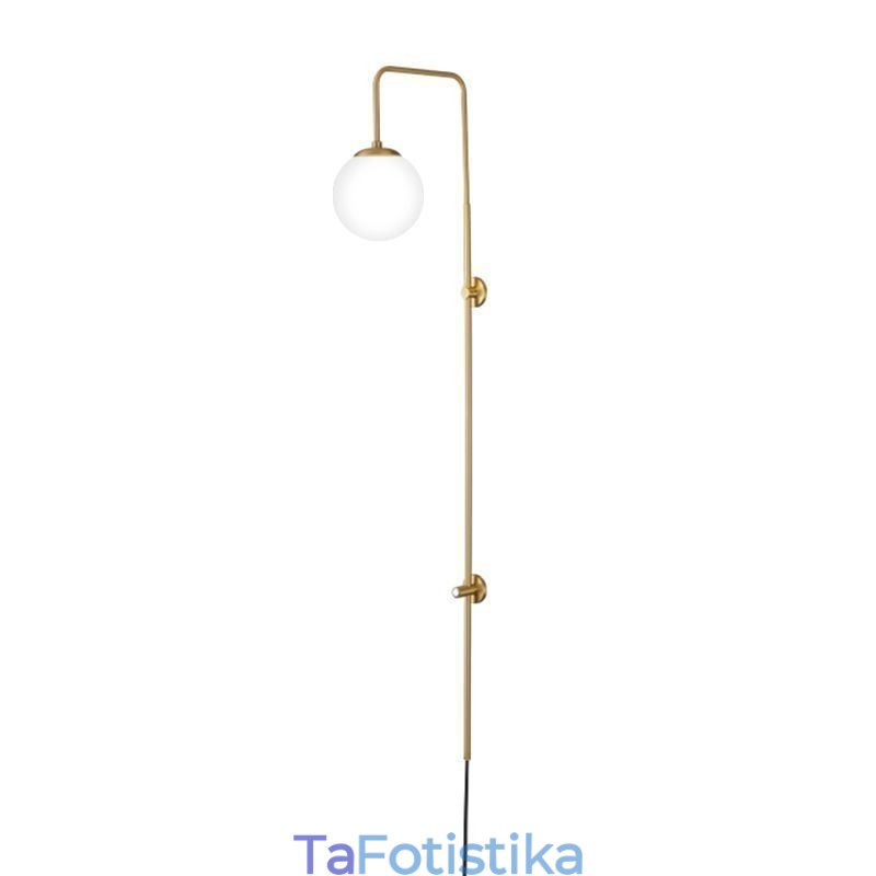 Μοντέρνο Globe Wall Sconce Βουρτσισμένο χρυσό γυαλί φωτιστικό τοίχου