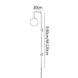 Μοντέρνο Globe Wall Sconce Βουρτσισμένο χρυσό γυαλί φωτιστικό τοίχου