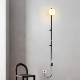 Globe Wall Sconce Lighting Mid Century Magic Bean Φωτιστικό τοίχου με βύσμα