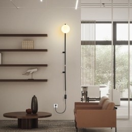 Globe Wall Sconce Lighting Mid Century Magic Bean Φωτιστικό τοίχου με βύσμα