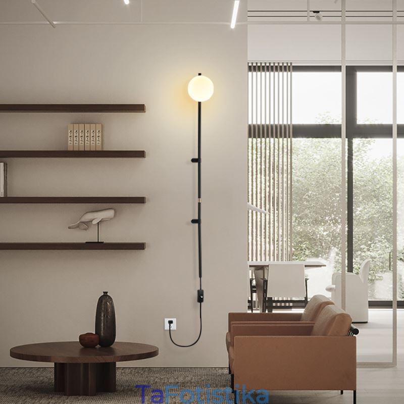 Globe Wall Sconce Lighting Mid Century Magic Bean Φωτιστικό τοίχου με βύσμα