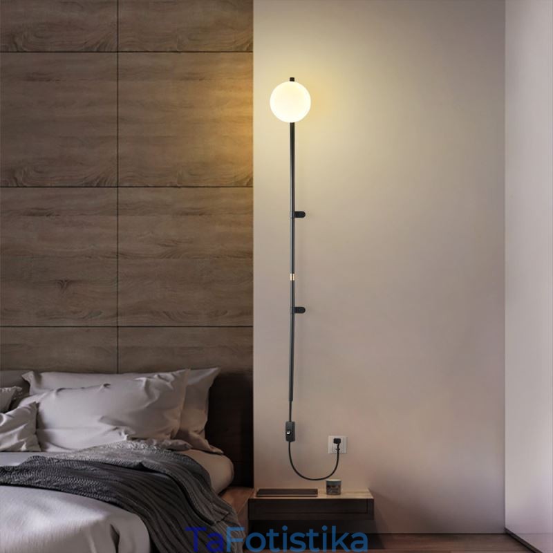 Globe Wall Sconce Lighting Mid Century Magic Bean Φωτιστικό τοίχου με βύσμα