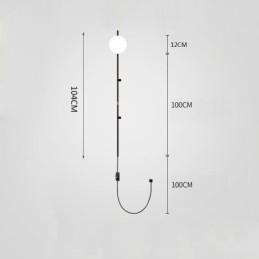 Globe Wall Sconce Lighting Mid Century Magic Bean Φωτιστικό τοίχου με βύσμα