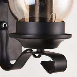 Vintage Φωτιστικό τοίχου από σφυρήλατο σίδερο Μονόφωτο Φωτιστικό απλίκας