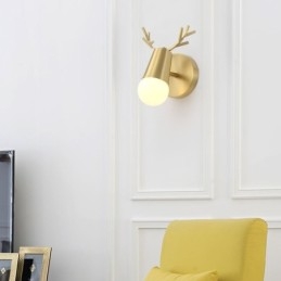 Φωτιστικό τοίχου Nordic Brass Καθρέφτης Μπροστινό Φως