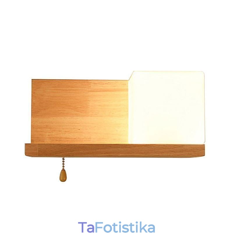 Φωτιστικό τοίχου Nordic Wood Γυάλινο αμπαζούρ απλίκα
