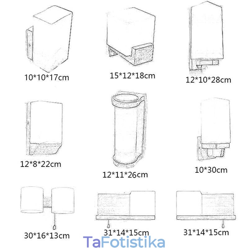 Φωτιστικό τοίχου Nordic Wood Γυάλινο αμπαζούρ απλίκα