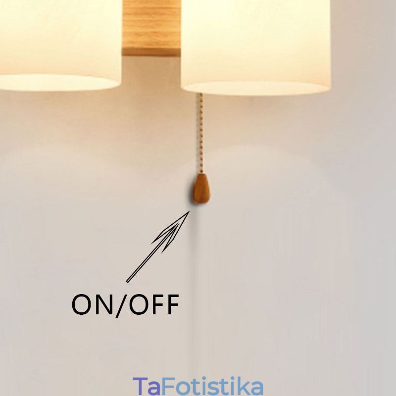 Φωτιστικό τοίχου Nordic Wood Γυάλινο αμπαζούρ απλίκα