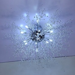 Μοντέρνο Firework Globe AcrChrome Metal Flush Mount GDNS