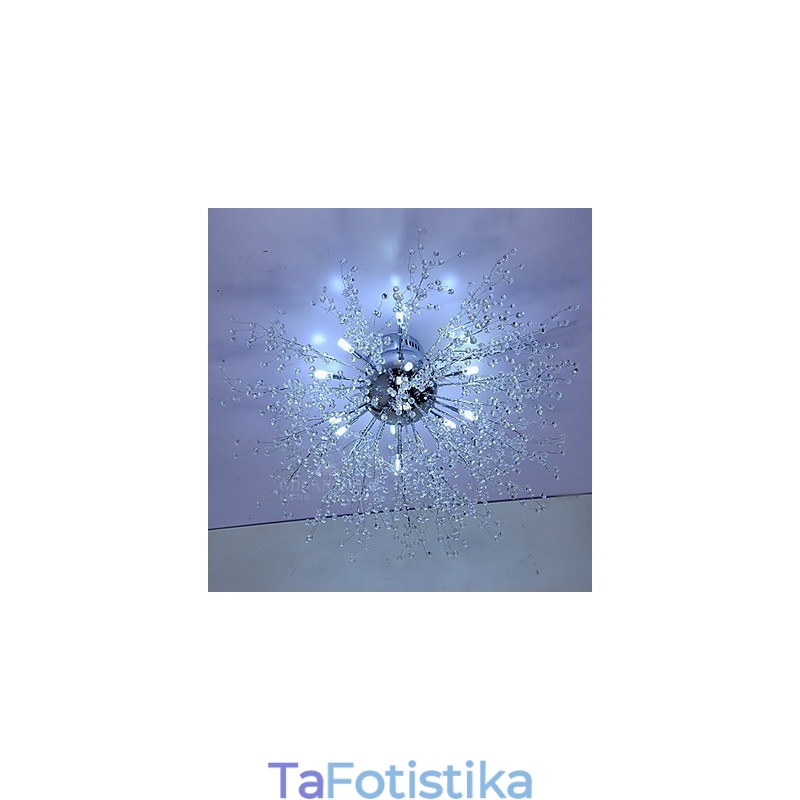 Μοντέρνο Firework Globe AcrChrome Metal Flush Mount GDNS