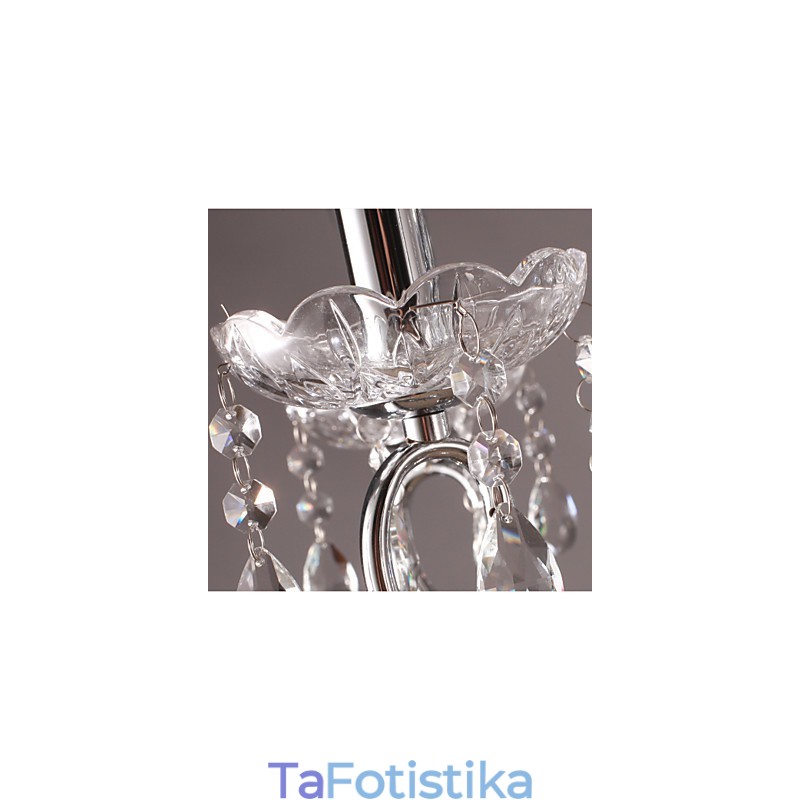 Παραδοσιακός Κλασικός Μεταλλικός Πολυέλαιος Κρυστάλλινο Χρώμιο