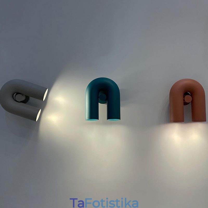 Απλίκα τοίχου Σχήμα U Minimalist Creative Wall Light 90 Περιστρεφόμενο αμπαζούρ