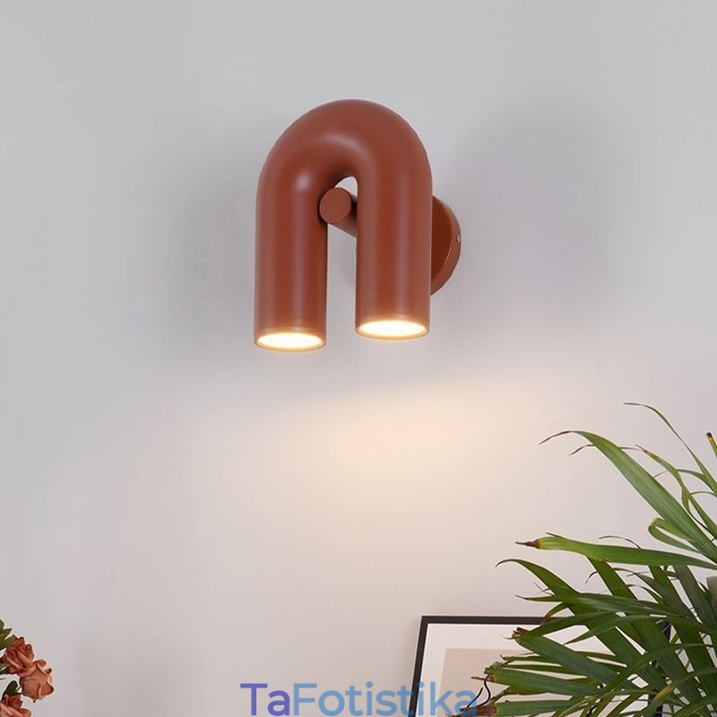 Απλίκα τοίχου Σχήμα U Minimalist Creative Wall Light 90 Περιστρεφόμενο αμπαζούρ