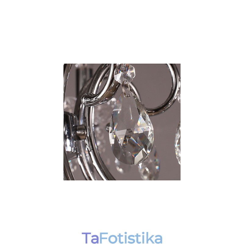 Παραδοσιακός Κλασικός Μεταλλικός Πολυέλαιος Κρυστάλλινο Χρώμιο