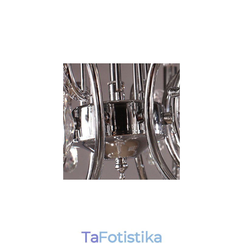 Παραδοσιακός Κλασικός Μεταλλικός Πολυέλαιος Κρυστάλλινο Χρώμιο
