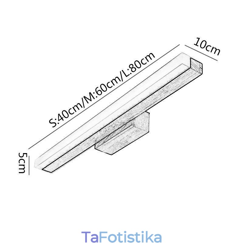 Φωτιστικό τοίχου Mirror Light από μασίφ ξύλο Μοντέρνο Επιτοίχιο Απλίκα