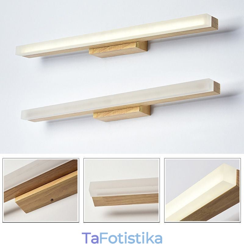 Φωτιστικό τοίχου Mirror Light από μασίφ ξύλο Μοντέρνο Επιτοίχιο Απλίκα