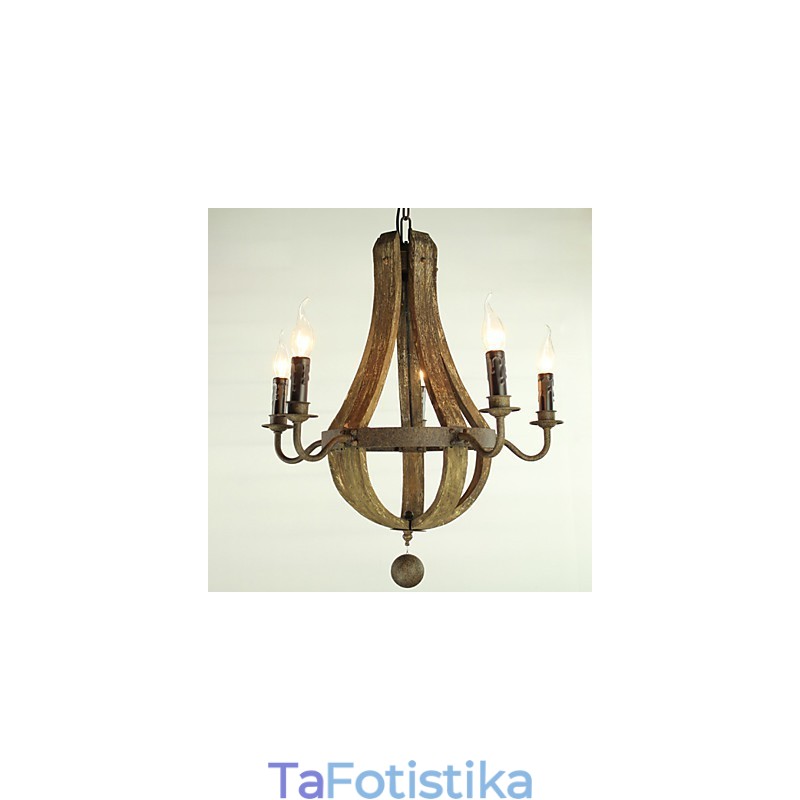 Πολυέλαιος 5 φωτάκια Vintage Retro Country Living Dining Metal