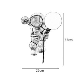 Μοντέρνα απλίκα τοίχου Creative Astronaut Resin Wall Light Kids