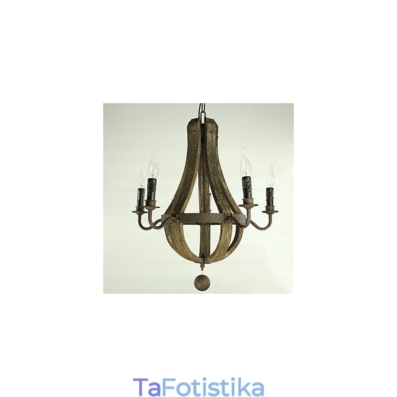 Πολυέλαιος 5 φωτάκια Vintage Retro Country Living Dining Metal
