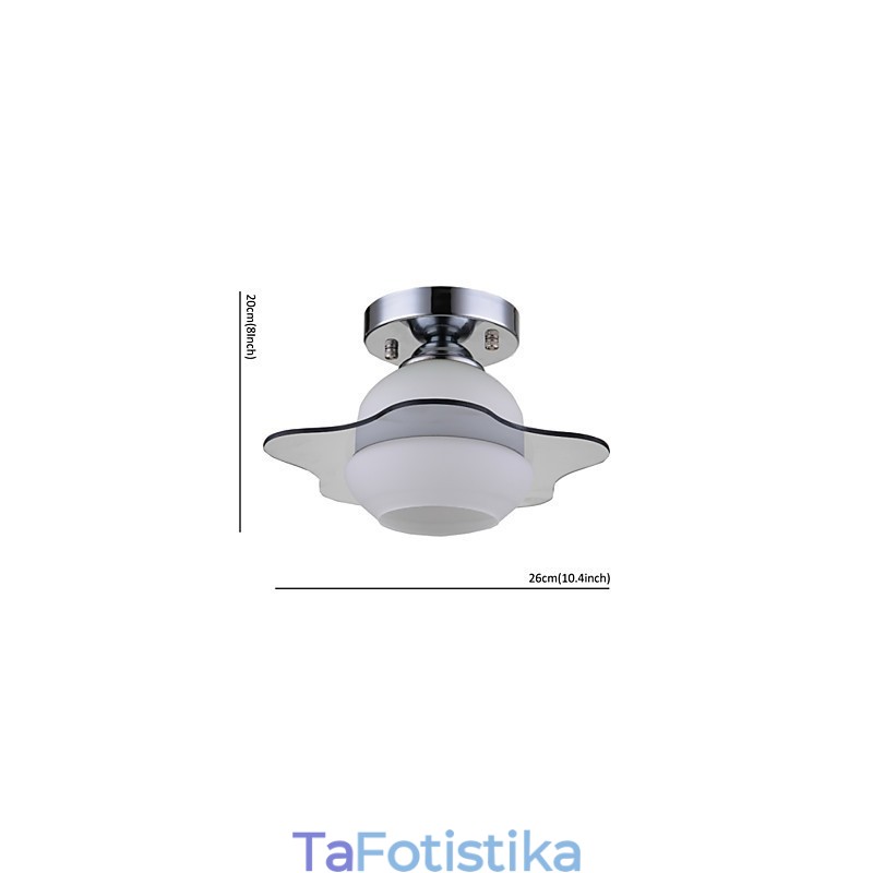 Μοντέρνο Φωτιστικό Οροφής Flush Mount 1 Light Contemporary Metal