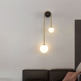 Globe Glass Sconce Wall Lighting Μοντέρνο ορειχάλκινο φωτιστικό τοίχου