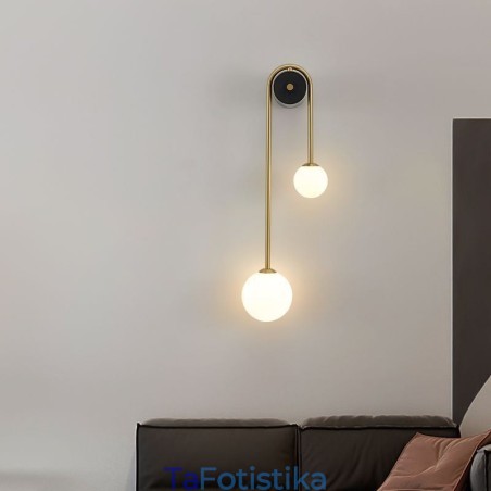 Globe Glass Sconce Wall Lighting Μοντέρνο ορειχάλκινο φωτιστικό τοίχου Globe Glass Sconce Wall Lighting Μοντέρνο ορειχάλκινο φωτιστικό τοίχου