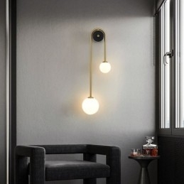 Globe Glass Sconce Wall Lighting Μοντέρνο ορειχάλκινο φωτιστικό τοίχου