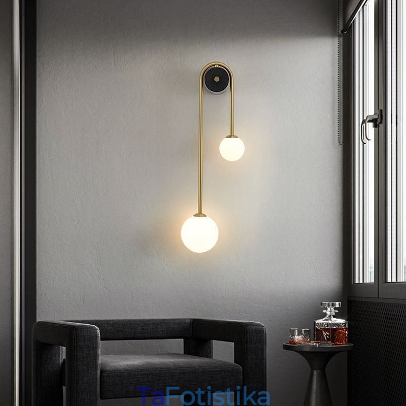 Globe Glass Sconce Wall Lighting Μοντέρνο ορειχάλκινο φωτιστικό τοίχου