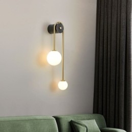 Globe Glass Sconce Wall Lighting Μοντέρνο ορειχάλκινο φωτιστικό τοίχου